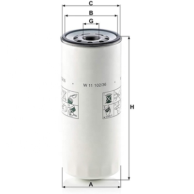 Car Fitment FAP Lube Oil Filter W1110236 for Trucks P554004 2914809800 Customized Services